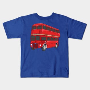 Double-decker bus cartoon illustration Kids T-Shirt